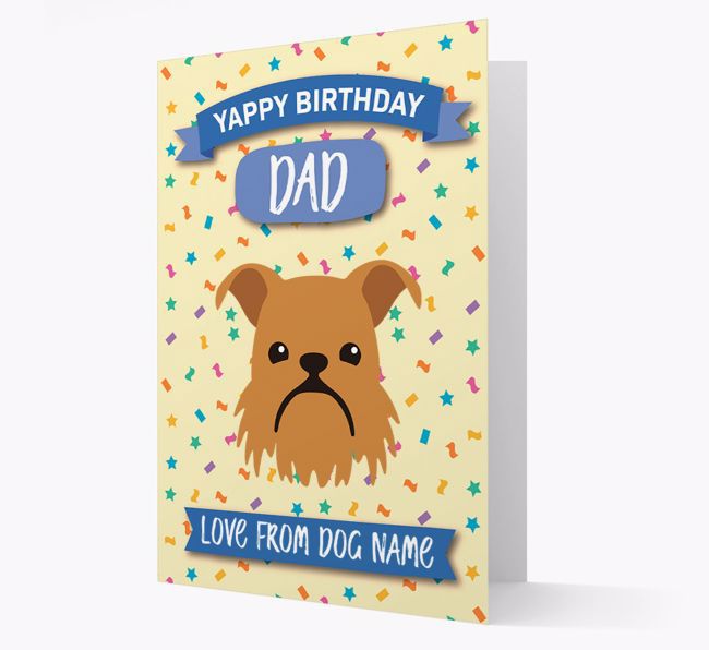 Personalized Card 'Yappy Birthday Dad' with {breedCommonName} Icon